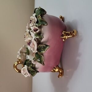 Blue Sky Clayworks Rose Bathtub Tealight Holder